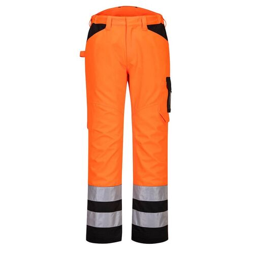 Pantalón de alta visibilidad Mod. SERVICE PW2 Naranja Fluor / Negro Talla 34