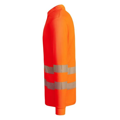 Polo de alta visibilidad con algodón Mod. ATRIO LS  (223) Naranja Flúor Talla S