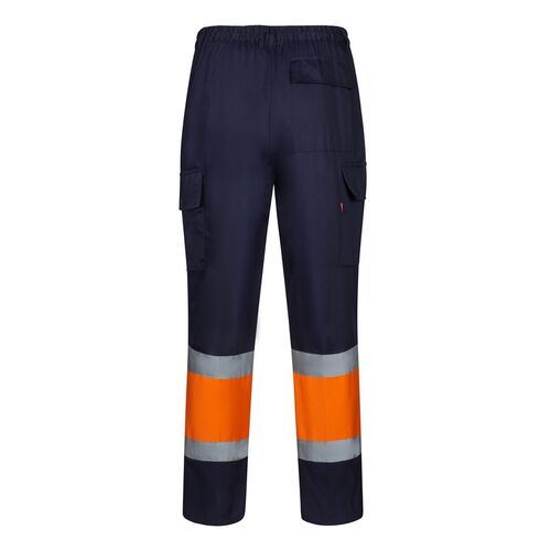 Pantalón de alta visibilidad básico Azul Marino / Naranja Fluor (1/19) Talla M