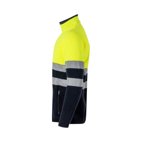 Chaqueta polar alta visibilidad básica Azul Marino / Amarillo Fluor (60) Talla XXL