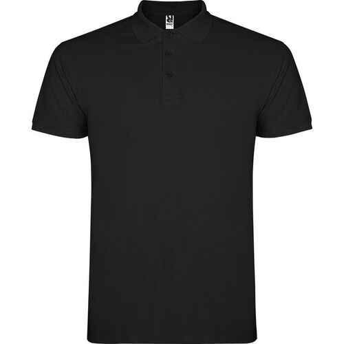 Polo de hombre de manga corta Mod. STAR KIDS (02) Negro Talla 11/12