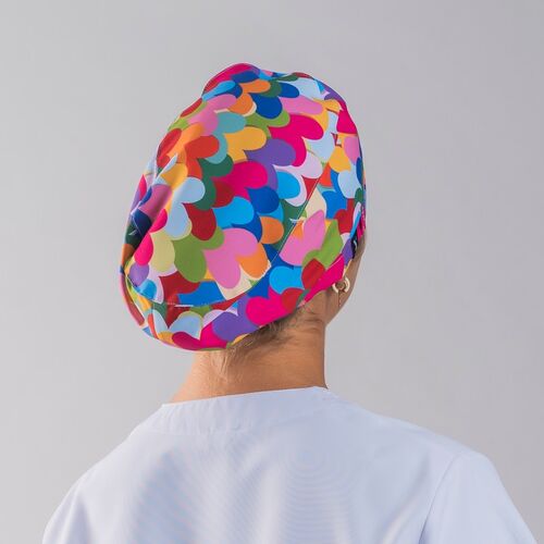 Gorro de cirujano con goma Mod. AGATHA (5149) Cuore Multicolor Talla Única