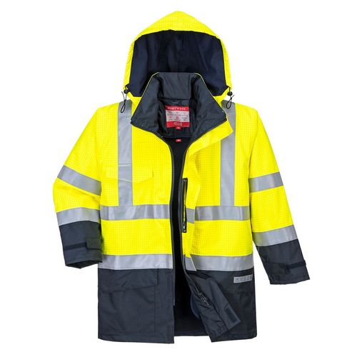 Parka de alta vibilidad ATEX Mod. BIZFLAME RAIN Azul Marino / Amarillo Fluor (1/20) Talla XS