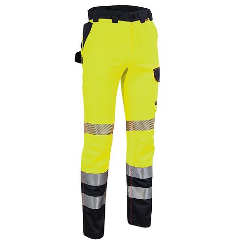 Pantalón AV elástico Mod. GUATIRE Amarillo Fluor Talla 38