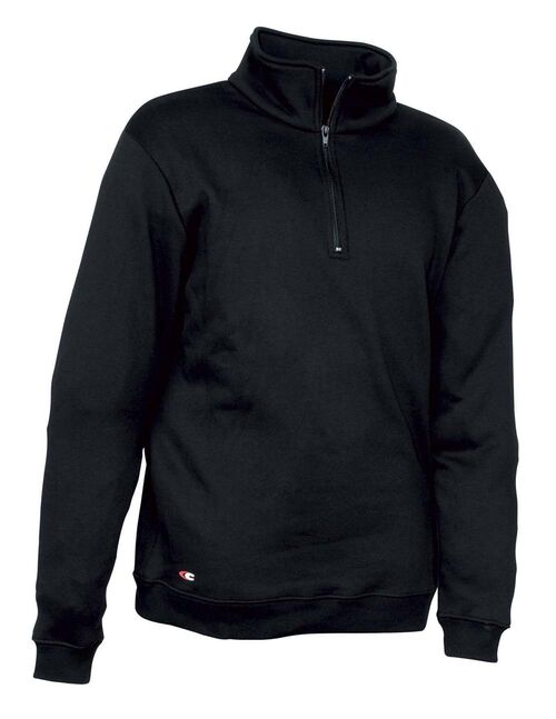 Sudadera de media cremallera 100% algodón 300GRS Negro Talla XS