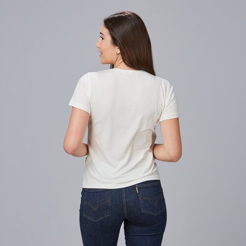 Camiseta elstica de mujer Mod. SABINA (101) Blanco Talla XS