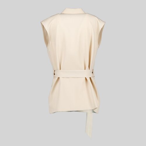 Chaleco con solapa de mujer Mod. ARABIS (110) Beige Talla XS