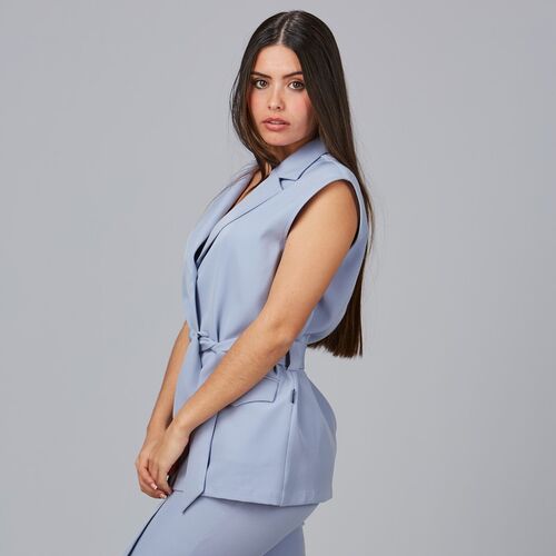 Chaleco con solapa de mujer Mod. ARABIS (169) Azul Maya Talla XS