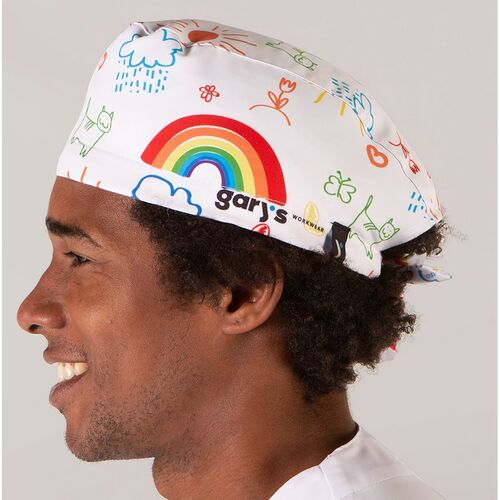 Gorro de cirujano con tiras Mod. TODO VA A SALIR BIEN (4062) Arco Iris Talla Única