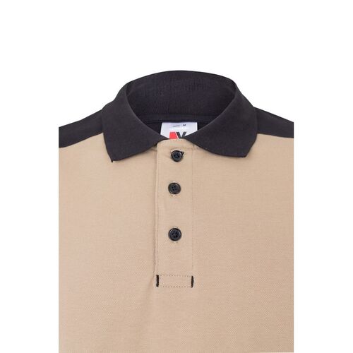 Polo bicolor stretch Mod. 105519S Beige (6) Talla XS