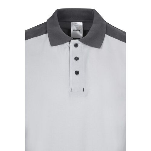 Polo bicolor stretch Mod. 105519S Blanco (7) Talla XS