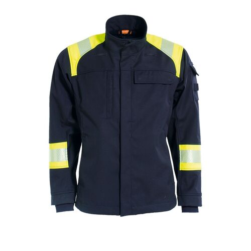 Chaqueta softshell ignfuga Mod. 603295 (Stretch FR, Invernal FR) Amarillo Fluor / Azul Marino Talla XS