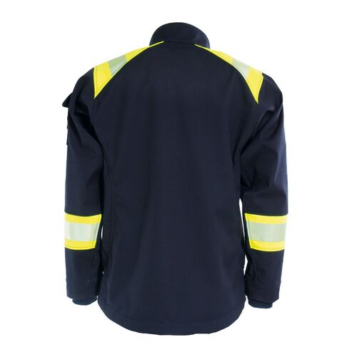 Chaqueta softshell ignfuga Mod. 603295 (Stretch FR, Invernal FR) Amarillo Fluor / Azul Marino Talla XS