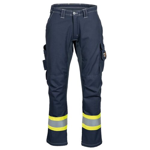 Pantaln stretch ignfugo Mod. 602481 (Stretch FR, Tera TX) Amarillo Fluor / Azul Marino Talla C44