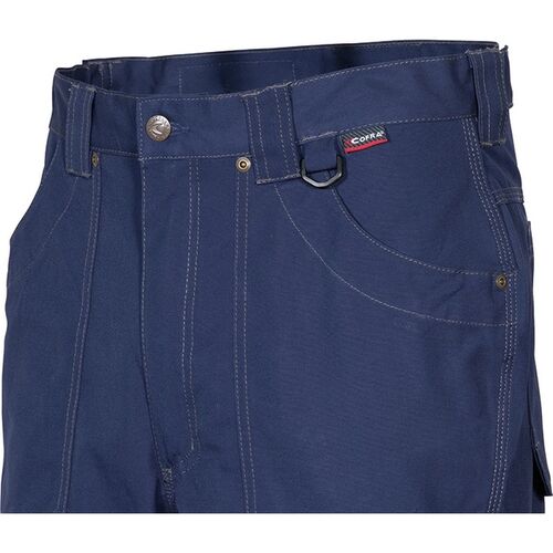 Pantalón multibolsillos 100% algodón canvas Mod. DUBLIN Azul Marino Talla 44