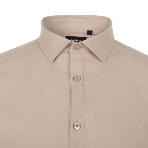 Camisa de caballero manga larga Mod. 405009 Beige Claro (47) Talla S