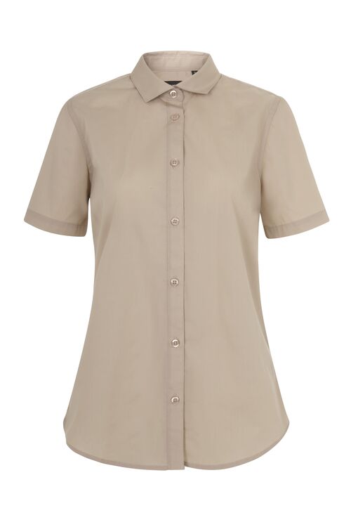 Camisa de mujer manga corta Mod. 405010 Beige Claro (47) Talla XS