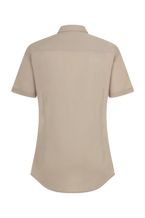 Camisa de mujer manga corta Mod. 405010 Beige Claro (47) Talla XS