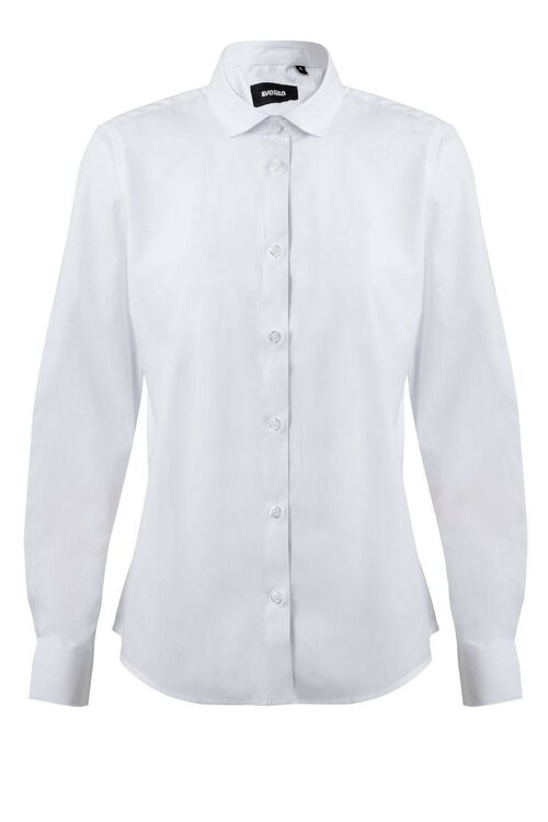 Camisa de mujer manga larga Mod. 405011 Blanco (7) Talla XS