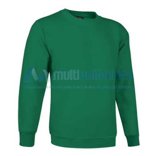 Sudadera infantil cuello redondo 50% alg. / 50% pol. 295 grs. Verde Kelly Talla 4/5