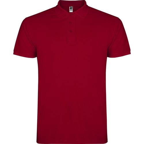 Polo de hombre de manga corta Mod. STAR Granate Talla L