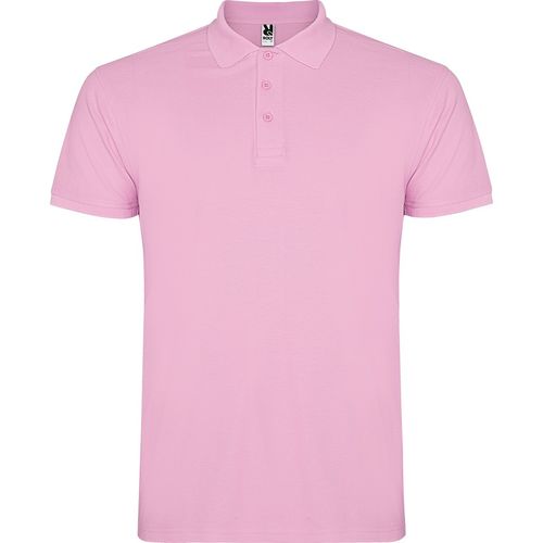 Polo de hombre de manga corta Mod. STAR (48) Rosa Claro Talla L