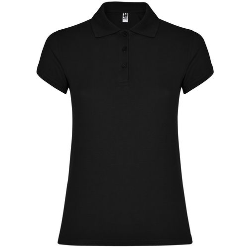 Polo de manga corta de mujer Mod. STAR WOMAN (02) Negro Talla M