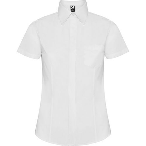 Camisa de seora de manga corta Blanco Talla XL