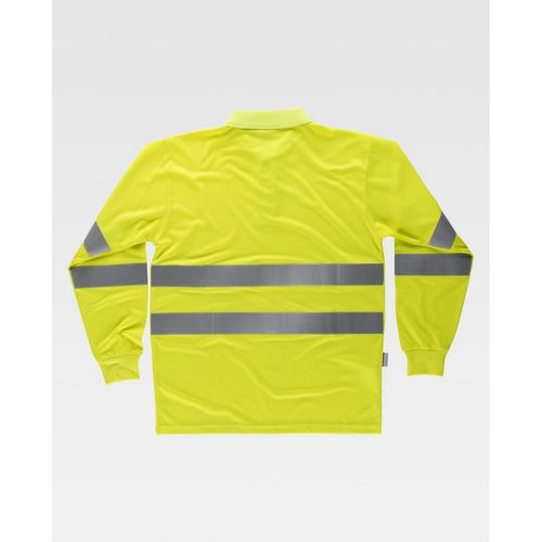 Polo de alta visibilidad de manga larga Amarillo Fluor Talla XL