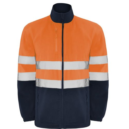 Chaqueta polar de alta visibilidad Mod. ALTAIR Azul Marino / Naranja Fluor (1/19) Talla S