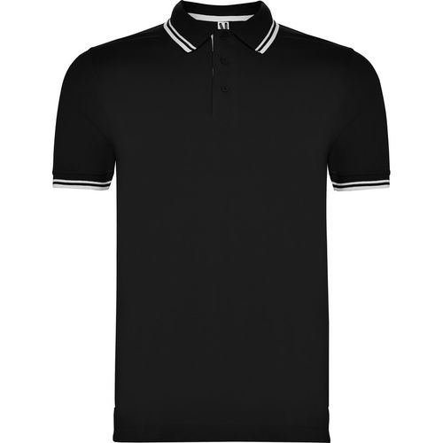 Polo de manga corta Mod. MONTREAL (02/01) Negro / Blanco Talla M