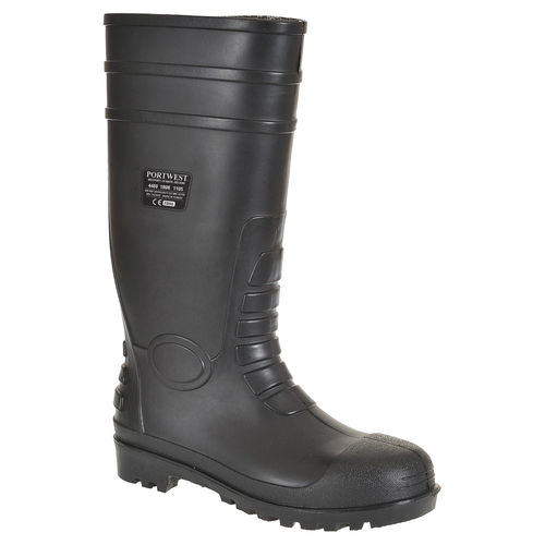 Bota de agua con seguridad Mod. WELLINGTON S5 Negro Talla 47