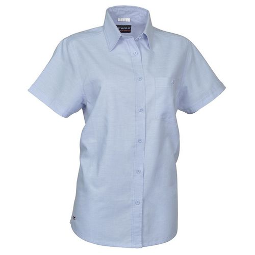 Camisa oxford Mod. ORKNEY WOMAN de manga corta Celeste Talla S