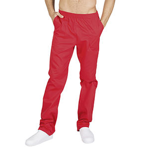 Pantalón sanitario con goma y bolsillos. Rojo (105) Talla XXL