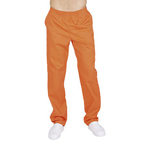 Pantalón sanitario con goma y bolsillos. Naranja (116) Talla L