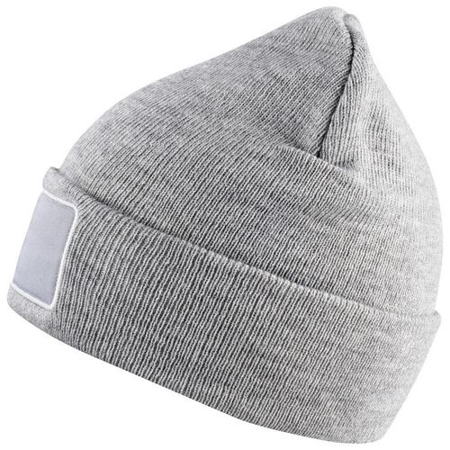 Gorro de punto Mod. HUBERT PATCH Gris jaspeado (95) Talla Única