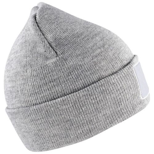 Gorro de punto Mod. HUBERT PATCH Gris jaspeado (95) Talla Única