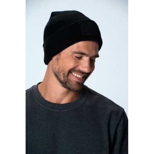 Gorro de punto Mod. HUBERT PATCH Negro (99) Talla Única