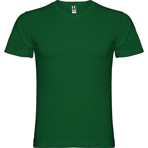 Camiseta con cuello pico Mod. SAMOYEDO (56) Verde Botella Talla XL