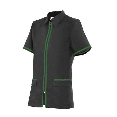 Chaqueta sanitaria entallada bicolor (MIN.10) Negro (0) / Verde (2) Talla 0