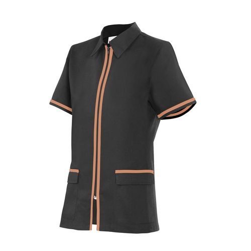 Chaqueta sanitaria entallada bicolor (MIN.10) Negro (0) / Naranja Claro (22) Talla 0