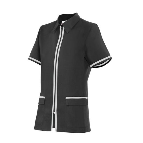 Chaqueta sanitaria entallada bicolor (MIN.10) Negro (0) / Blanco (7) Talla 0