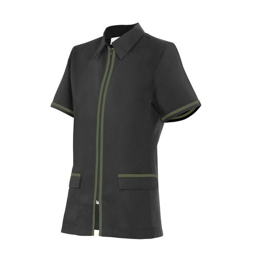 Chaqueta sanitaria entallada bicolor (MIN.10) Negro (0) / Verde Caza (3) Talla 0