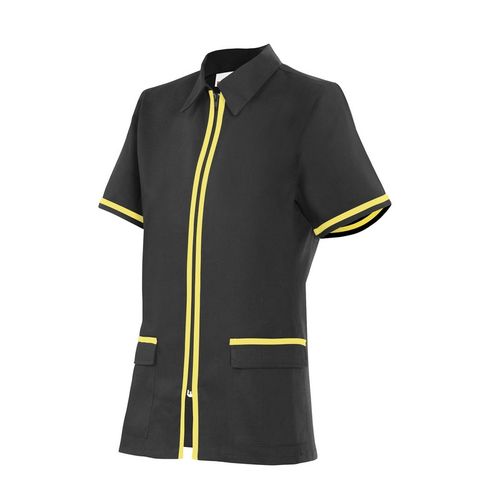 Chaqueta sanitaria entallada bicolor Negro (0) / Amarillo Claro (43) Talla 6