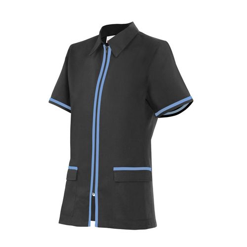 Chaqueta sanitaria entallada bicolor (MIN.10) Negro (0) / Celeste (5) Talla 0