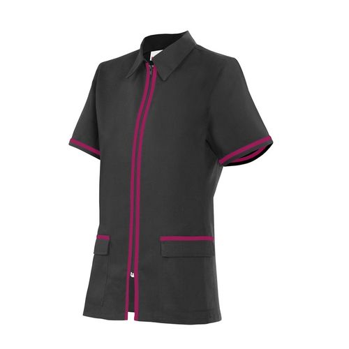 Chaqueta sanitaria entallada bicolor (MIN.10) Negro (0) / Burdeos (67) Talla 0