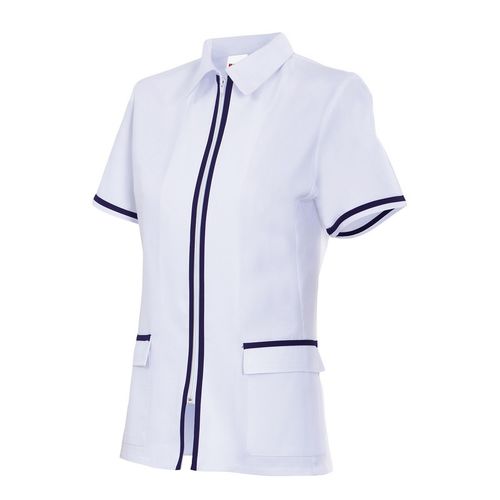 Chaqueta sanitaria entallada bicolor (MIN.10) Blanco (7) / Marino (1) Talla 0