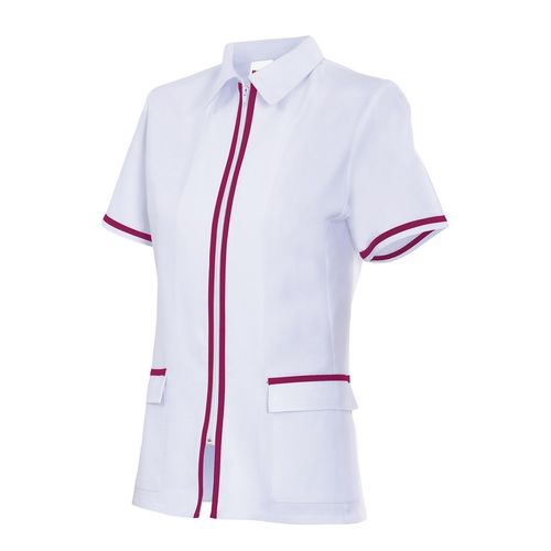 Chaqueta sanitaria entallada bicolor (MIN.10) Blanco (7) / Burdeos (67) Talla 0