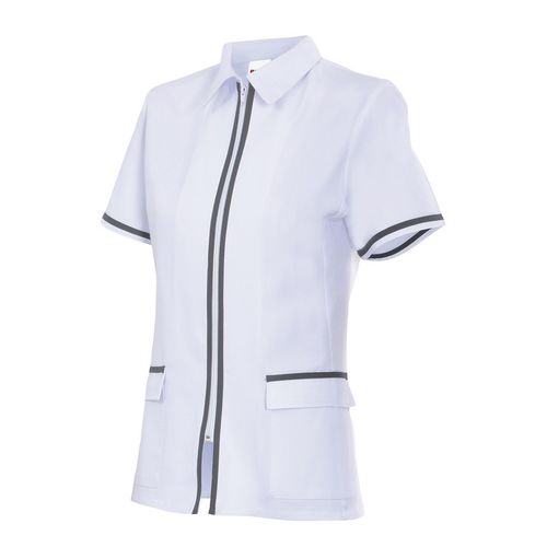 Chaqueta sanitaria entallada bicolor (MIN.10) Blanco (7) / Gris (8) Talla 0