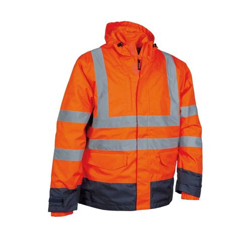 Parka de alta visibilidad Mod. Telsen Azul Marino / Naranja Flúor (230) Talla XXL